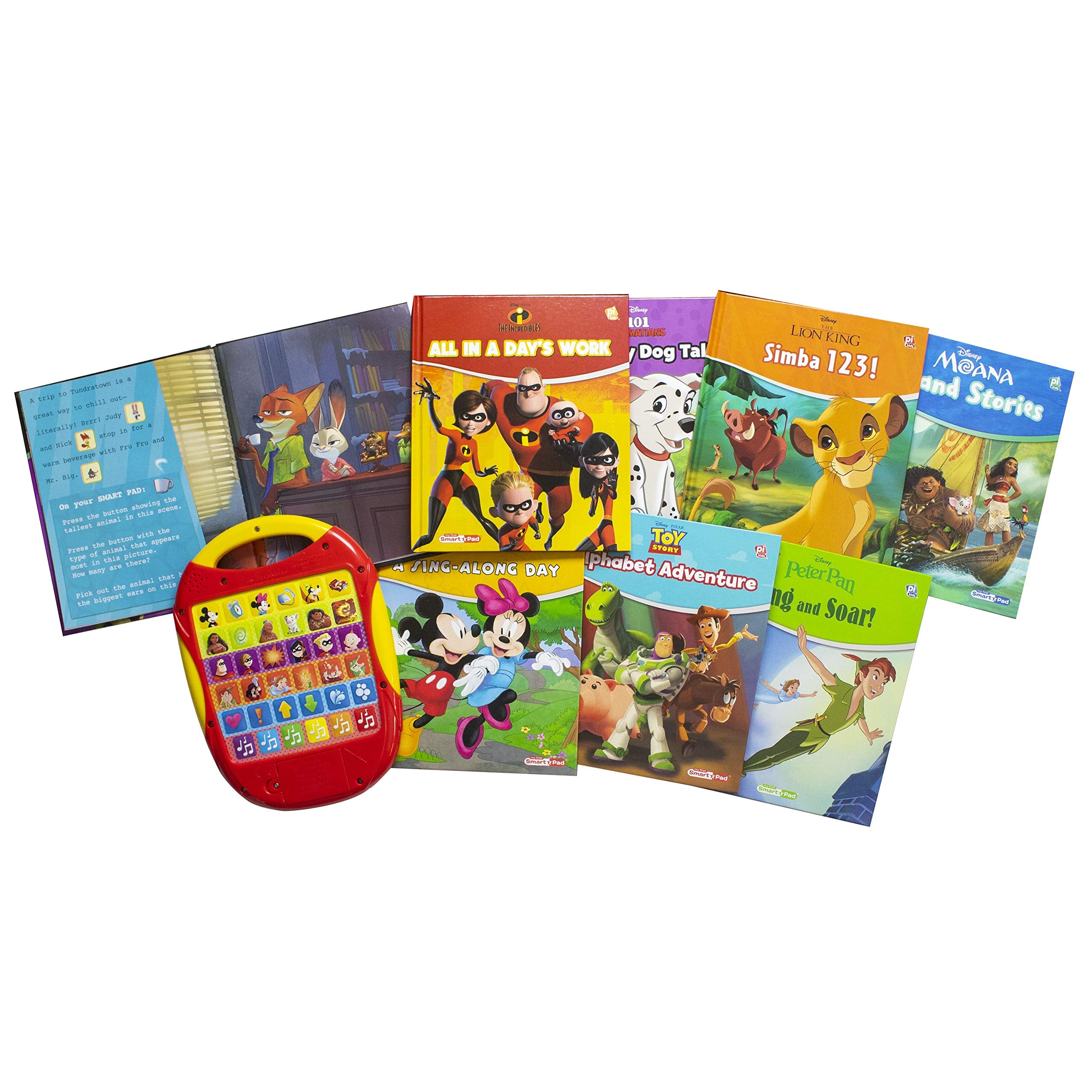 Disney - Mickey, Minnie, Toy Story and More! - My First Smart Pad  Electronic Activity Pad and 8-Book Library