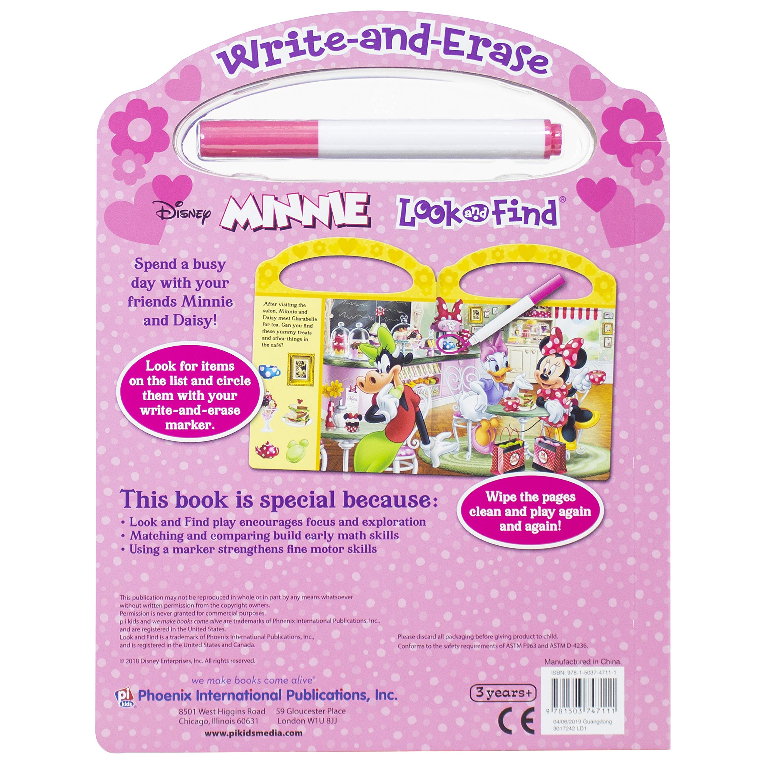 Disney Minnie Mouse - Write-and-Erase Look and Find - Wipe Clean Learning Board - The English Bookshop Kuwait