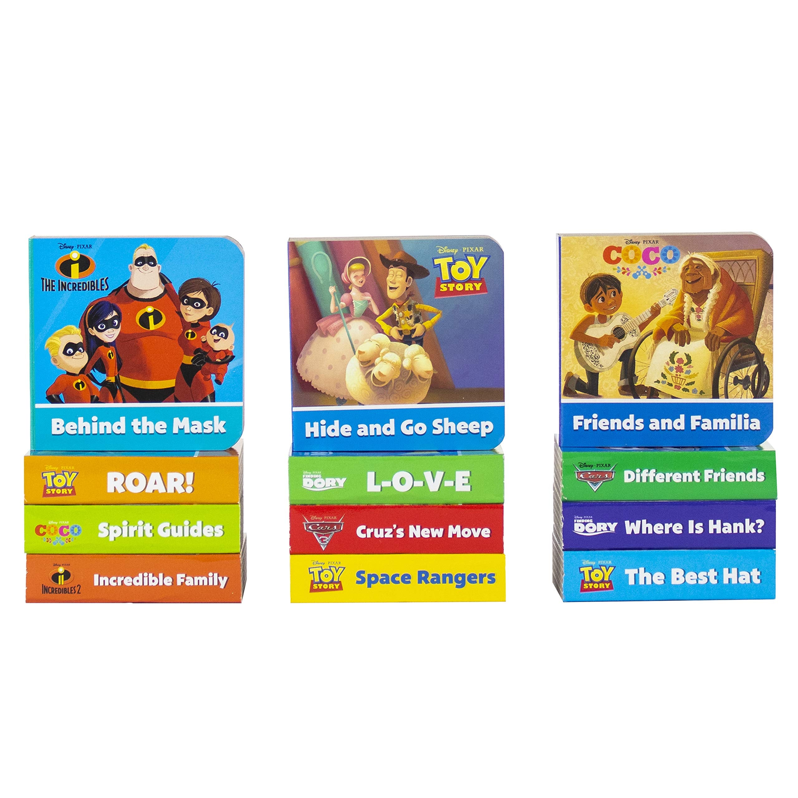 Disney Pixar - Toy Story, Cars, Coco, and more! Friends and Family: My First Library Board Book Block 12-Book Set - The English Bookshop Kuwait