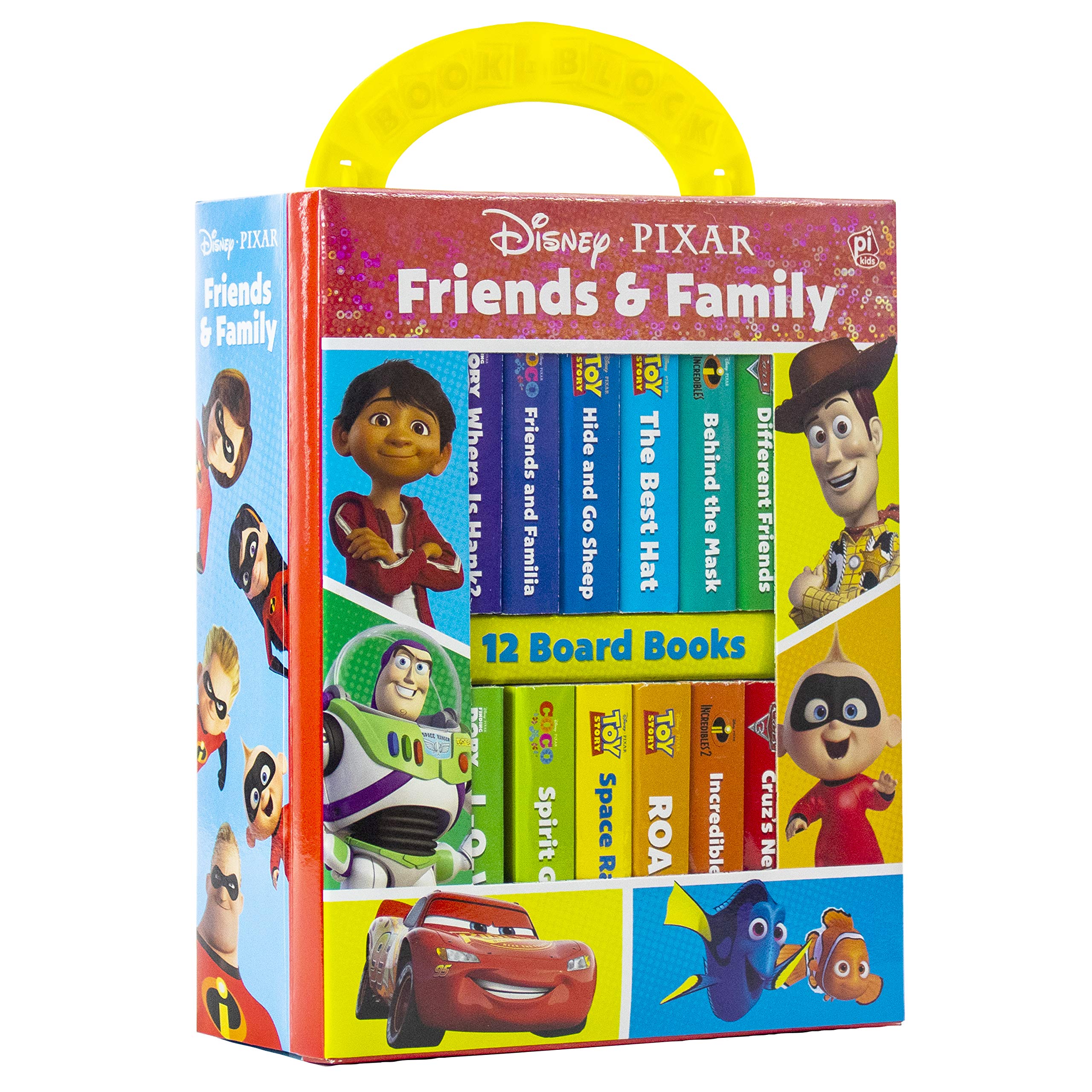 Disney Pixar - Toy Story, Cars, Coco, and more! Friends and Family: My First Library Board Book Block 12-Book Set - The English Bookshop Kuwait