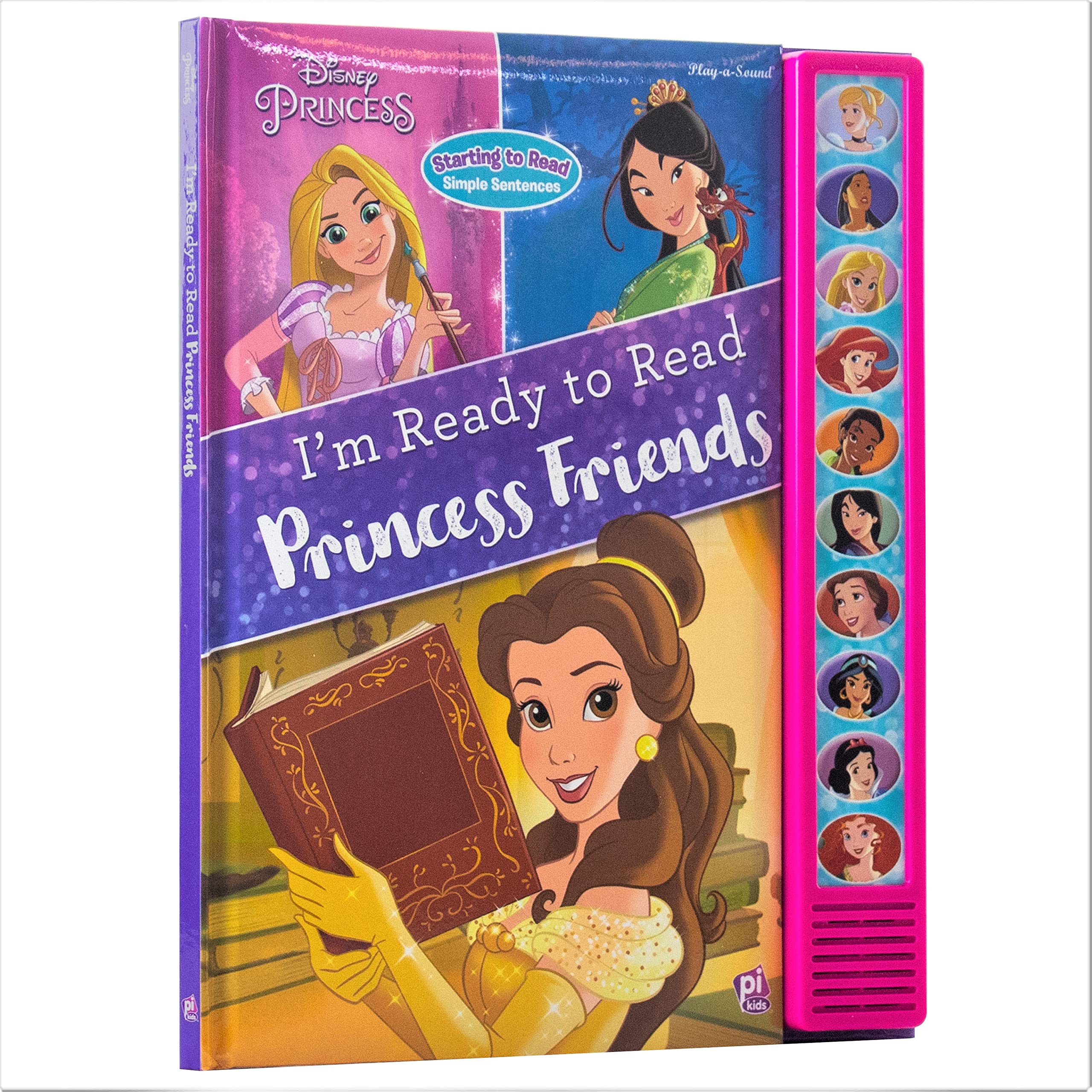 Disney Princess Belle, Mulan, Cinderella, Rapunzel, and More! - I'm Ready to Read Princess Friends Sound Book - The English Bookshop Kuwait