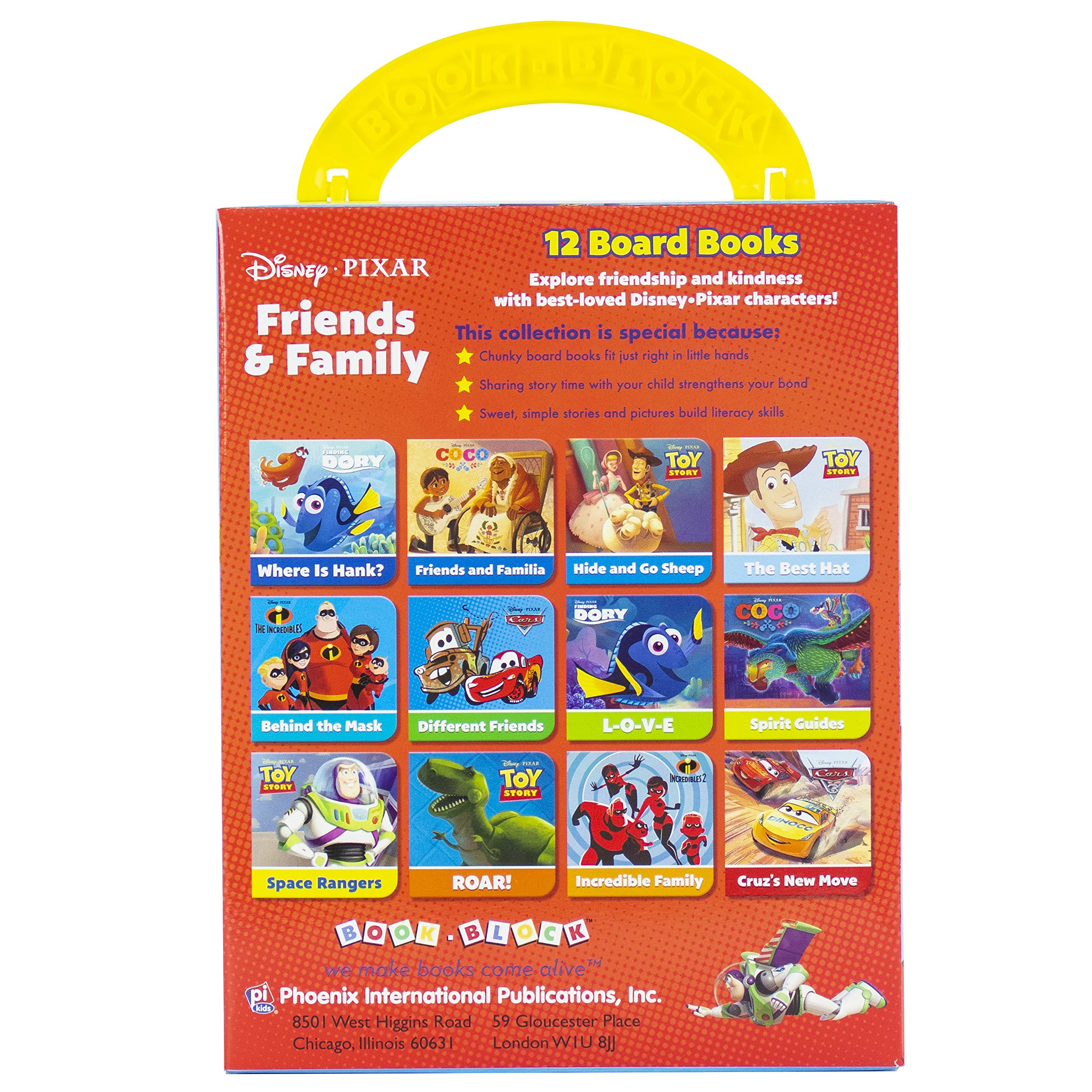 Disney Pixar - Toy Story, Cars, Coco, and more! Friends and Family: My First Library Board Book Block 12-Book Set - The English Bookshop Kuwait