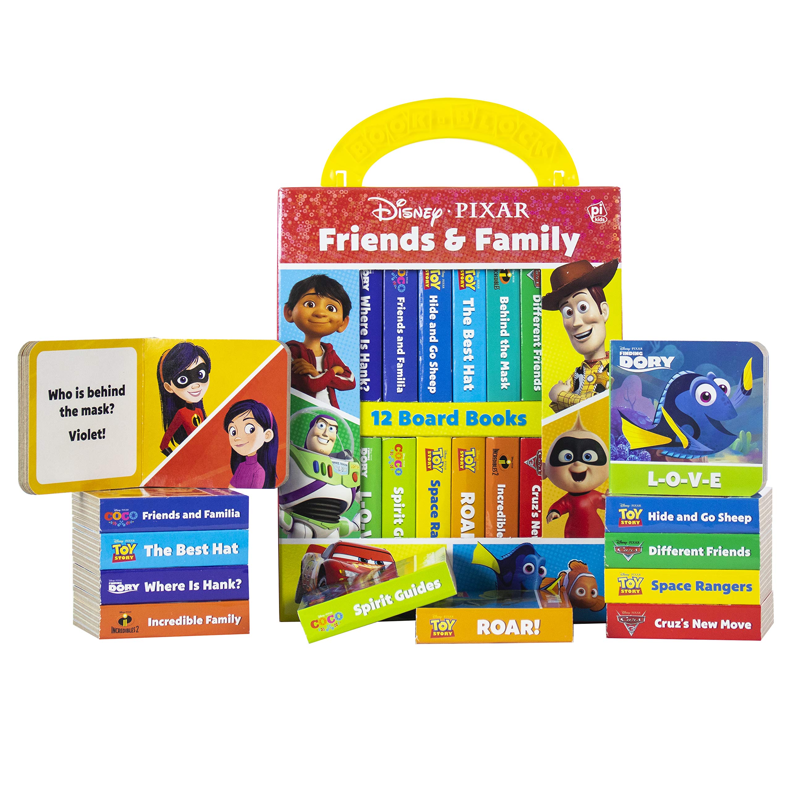 Disney Pixar - Toy Story, Cars, Coco, and more! Friends and Family: My First Library Board Book Block 12-Book Set - The English Bookshop Kuwait