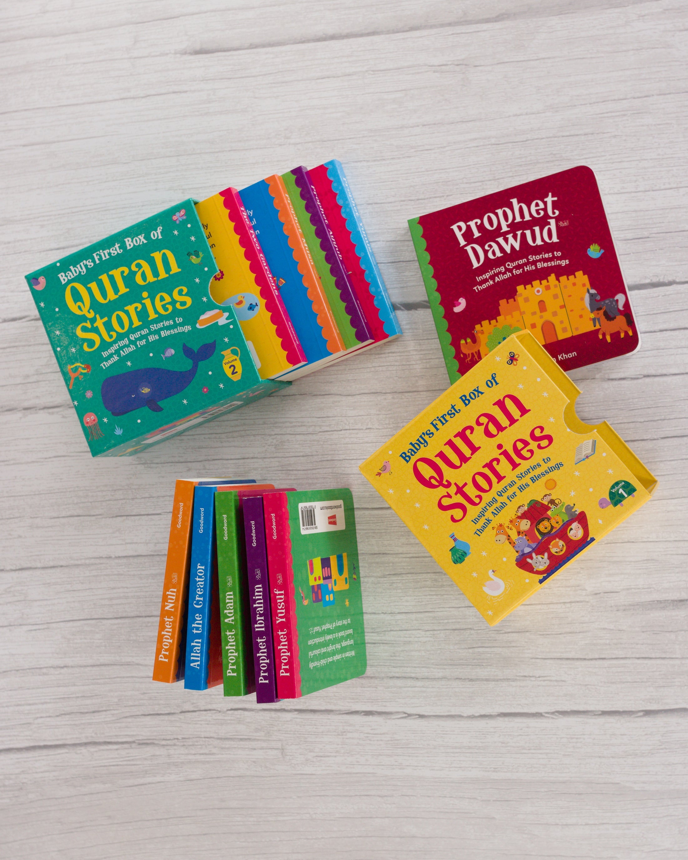 Baby's First Box of Quran Stories (Set of Five Board Books) Vol - 2 - The English Bookshop