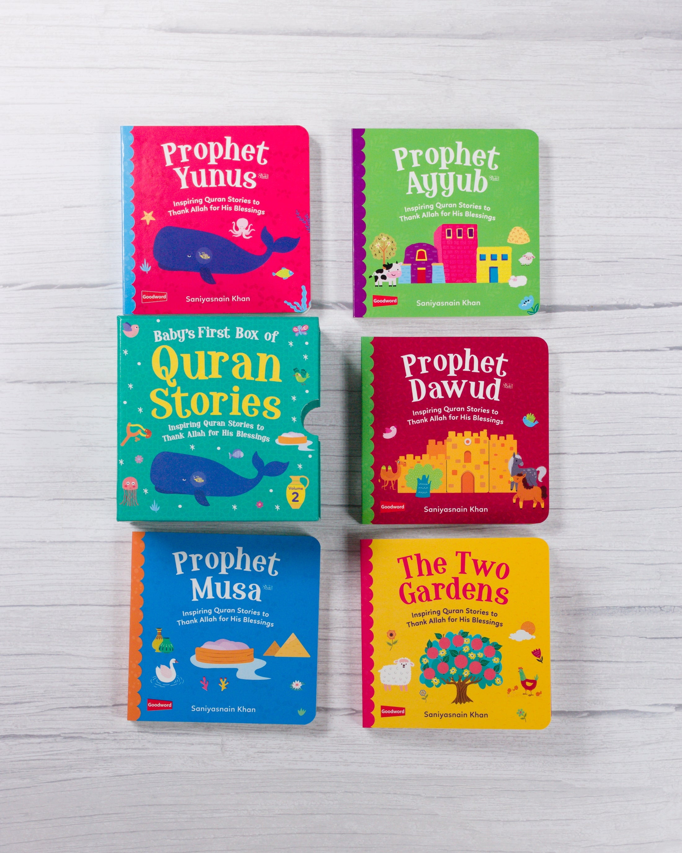Baby's First Box of Quran Stories (Set of Five Board Books) Vol - 2 - The English Bookshop
