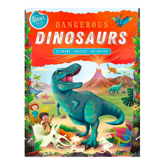 Dangerous Dinosaurs: Giant Foil Sticker Book with Puzzles and Activities - The English Bookshop Kuwait