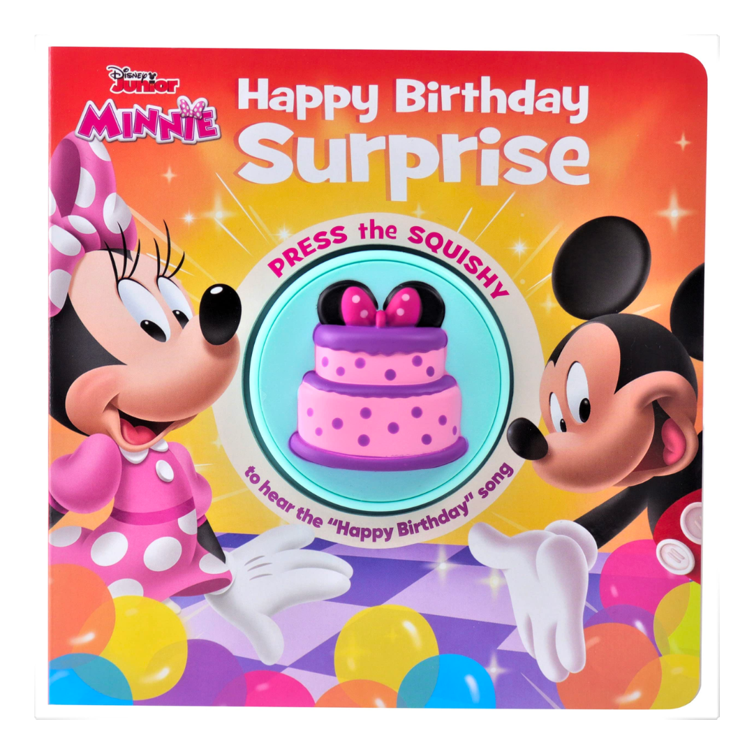 Disney Junior Minnie Mouse - Happy Birthday Surprise! Squishy Button Sound Book - Satisfying Tactile and Sensory Play - PI Kids (Play-A-Sound) - The English Bookshop Kuwait