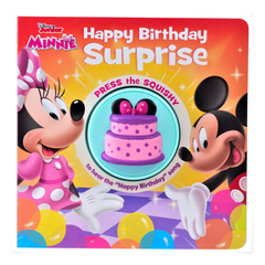 Disney Junior Minnie Mouse - Happy Birthday Surprise! Squishy Button Sound Book - Satisfying Tactile and Sensory Play - PI Kids (Play-A-Sound) - The English Bookshop Kuwait