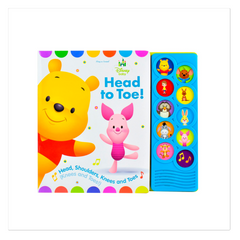 Disney Baby Winnie the Pooh - Head to Toe! 10-Button Sound Book - PI Kids (Play-A-Song) - The English Bookshop Kuwait