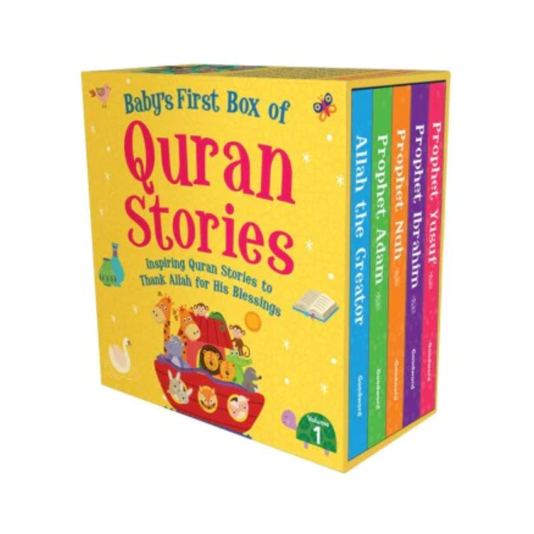 Baby's First Box of Quran Stories (Set of Five Board Books) Vol - 1 - The English Bookshop