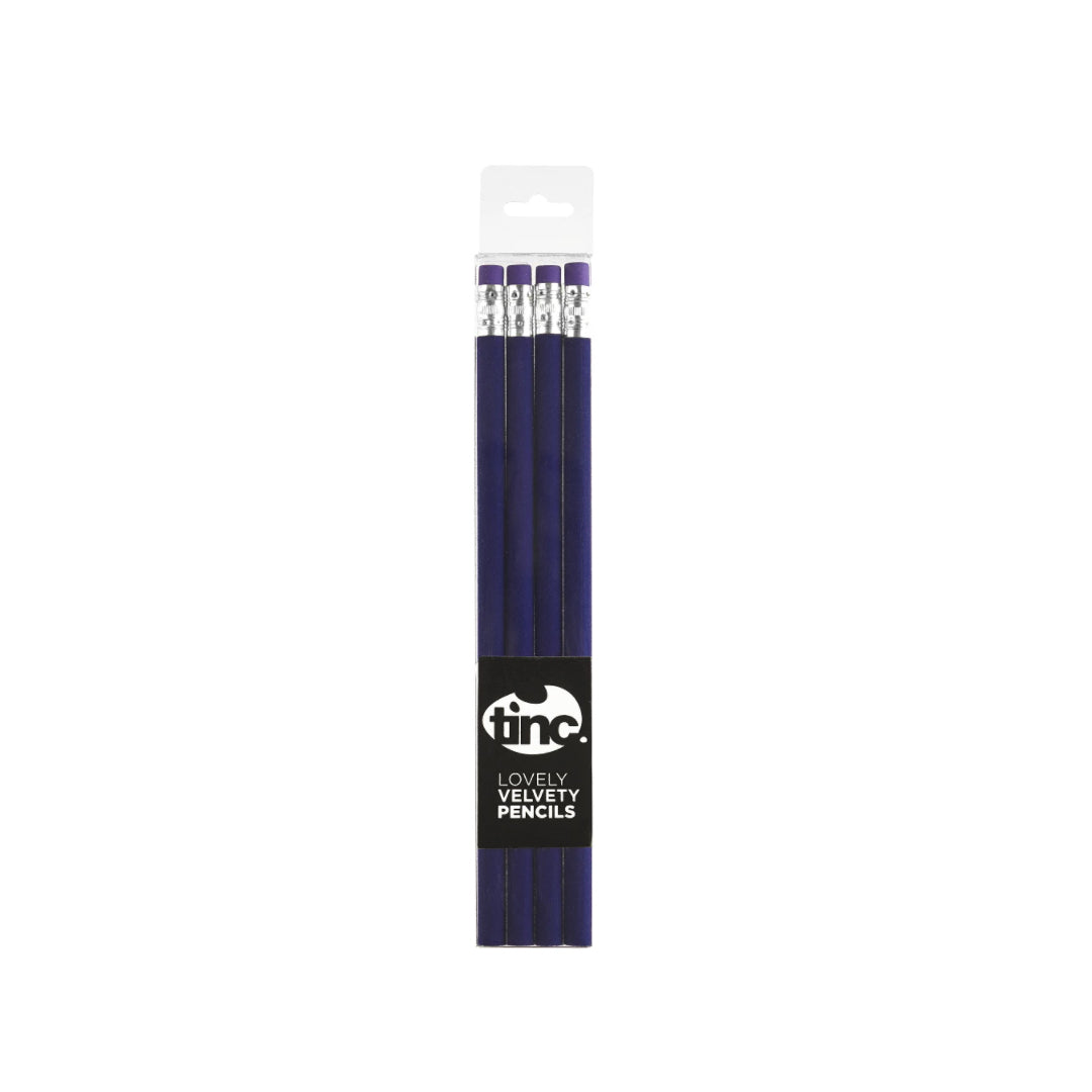 Tinc Lovely Velvety Lead Pencils - Purple - Tinc - The English Bookshop