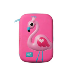 Flamingo Embossed Hardtop Pencil Case - Tinc - The English Bookshop