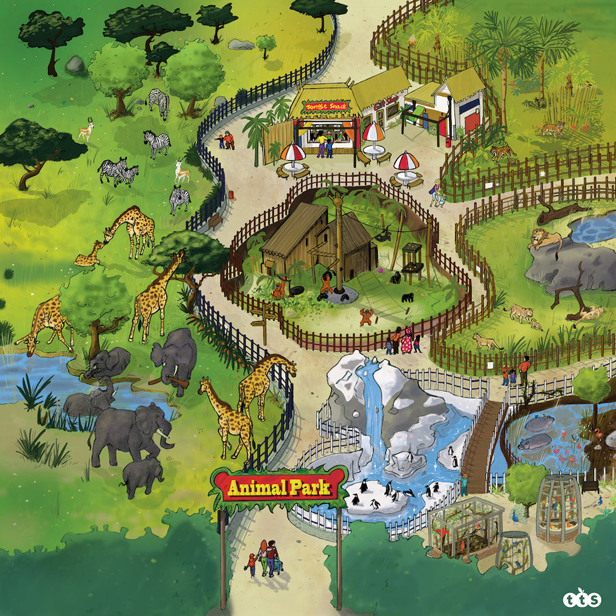 Active World Tuff Tray Safari Park Mat - The English Bookshop Kuwait