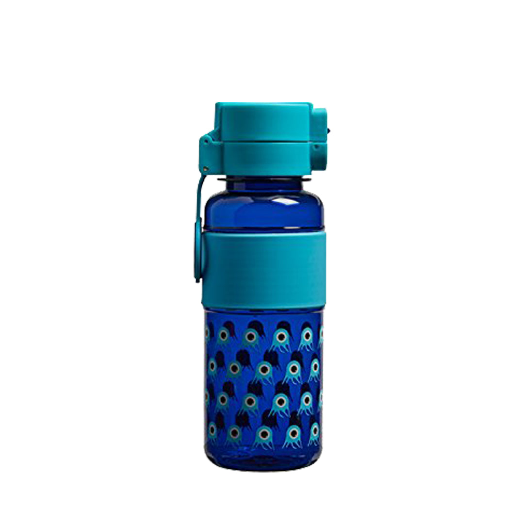 745ml Flip and Clip Printed Water Bottle - Blue - Tinc - The English Bookshop