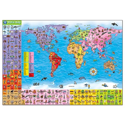 World Map Puzzle & Poster - Orchard Toys - The English Bookshop