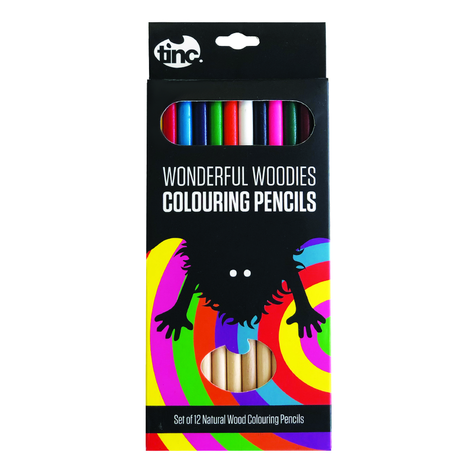 Wonderful Woodies Colouring Pencils (Pack of 12) - Tinc - The English Bookshop