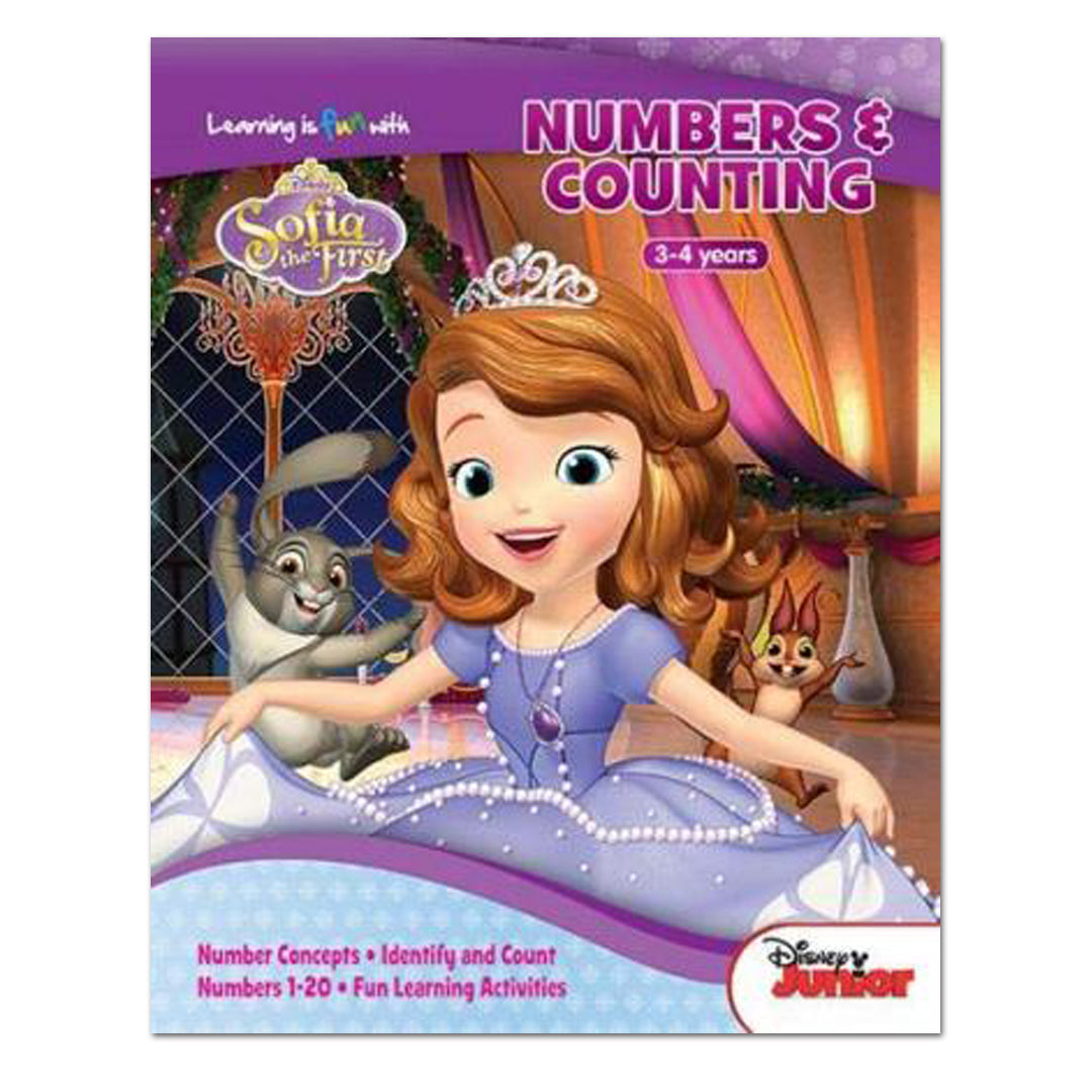 Learning Is Fun With Sofia Numbers & Counting 3-4 years - Disney - The English Bookshop