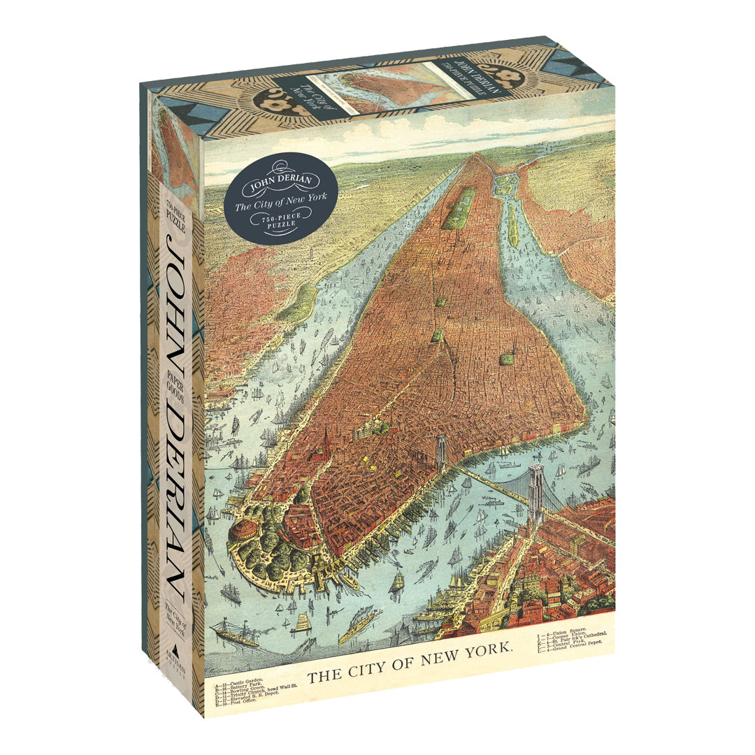 John Derian Paper Goods: The City of New York 750-Piece Puzzle - Workman Publishing - The English Bookshop