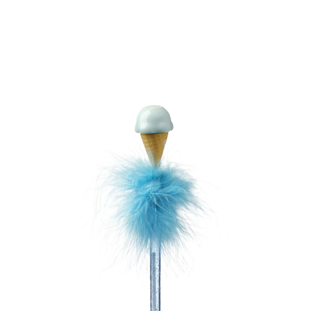 Ice Cream Feather Pen - Blue - Tinc - The English Bookshop