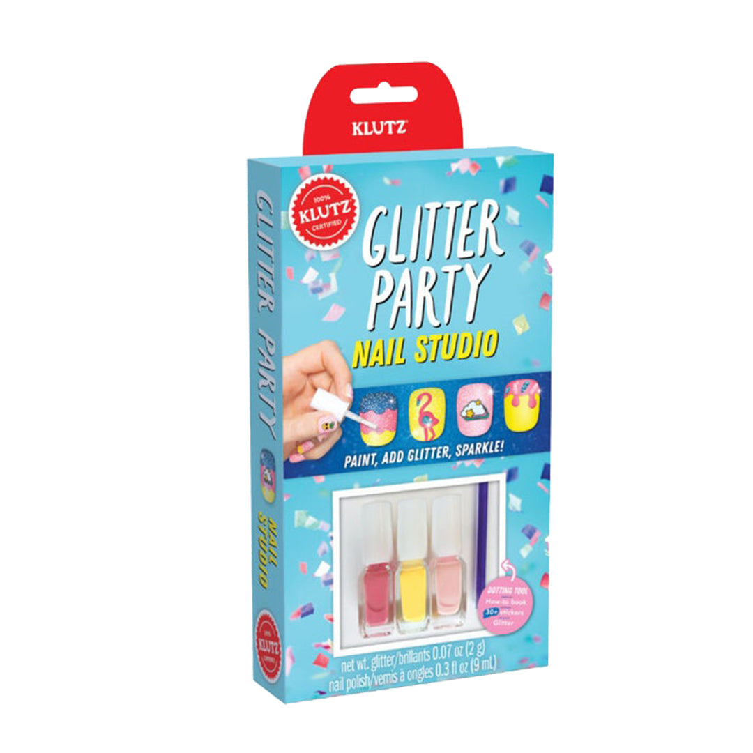 Klutz Glitter Party Nail Studio Activity Kit, Brown - Klutz - The English Bookshop