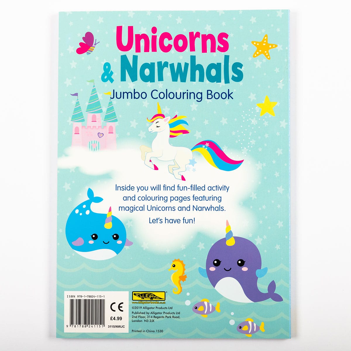 Unicorns and Narwhals Jumbo Colouring Book - The English Bookshop Kuwait