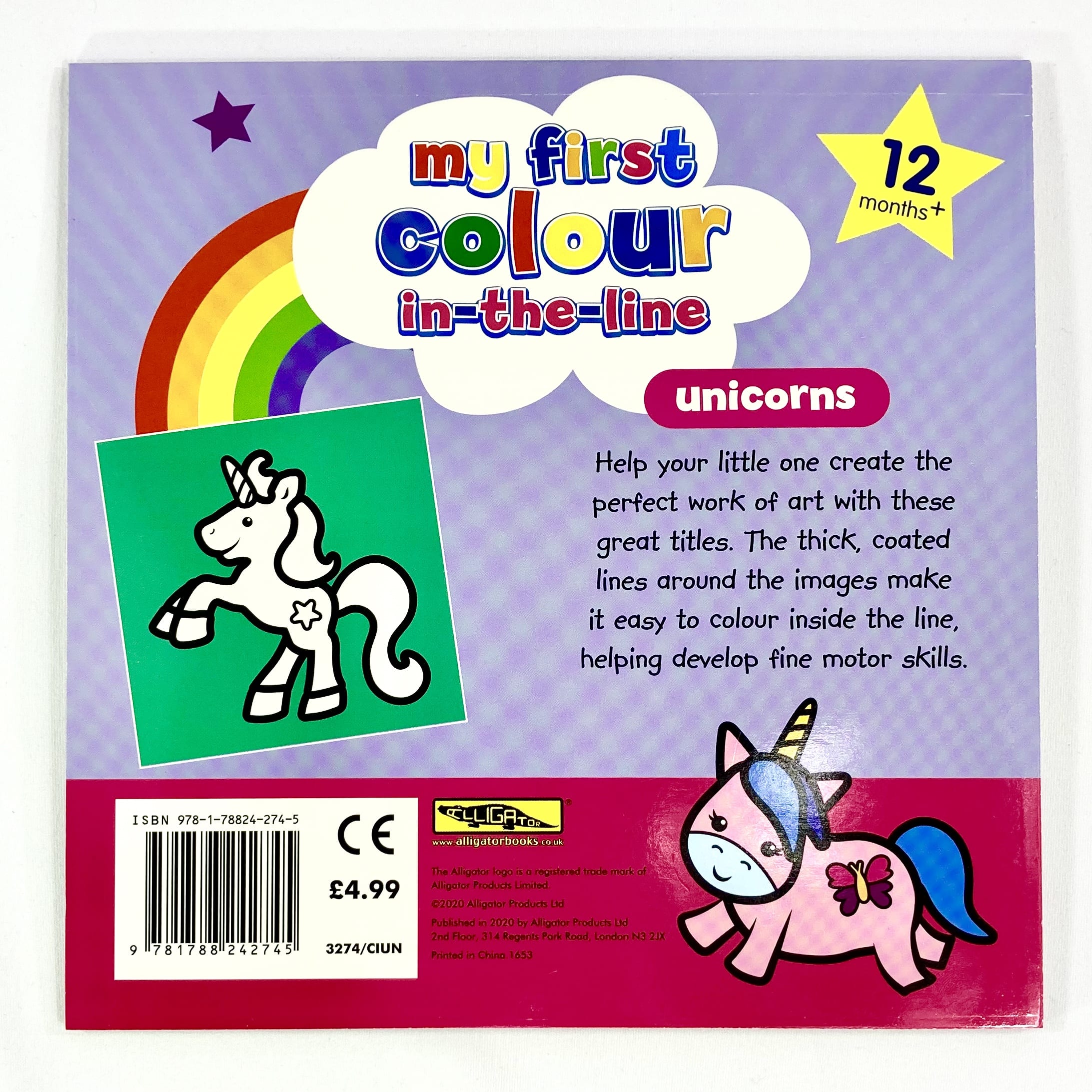 My 1st Colour-In-The-Line Unicorns - The English Bookshop Kuwait
