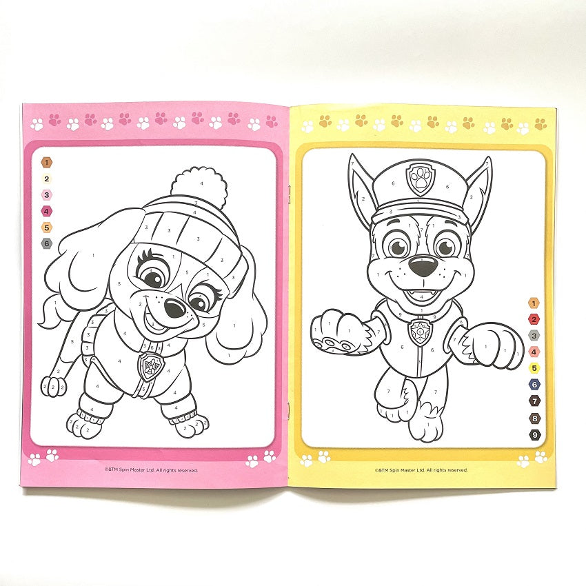 Paw Patrol Colour By Numbers - The English Bookshop Kuwait