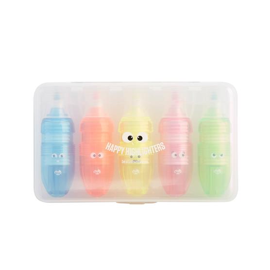 Set of 5 Happy Hi-lighters - The English Bookshop