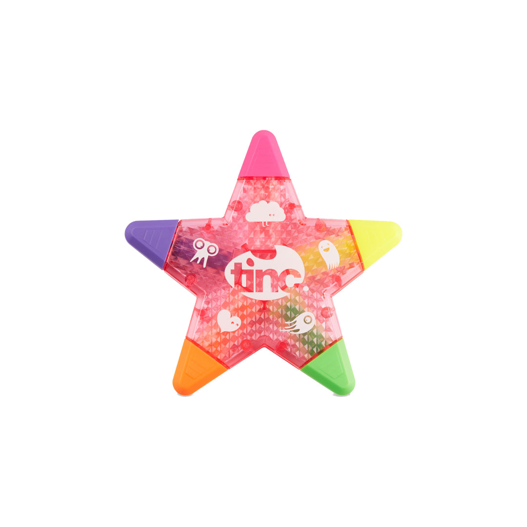 Star 5 Color Highlighter - Tinc - The English Bookshop