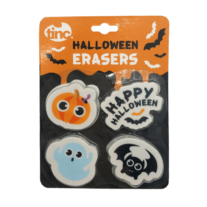 Halloween Set of 4 Erasers - The English Bookshop