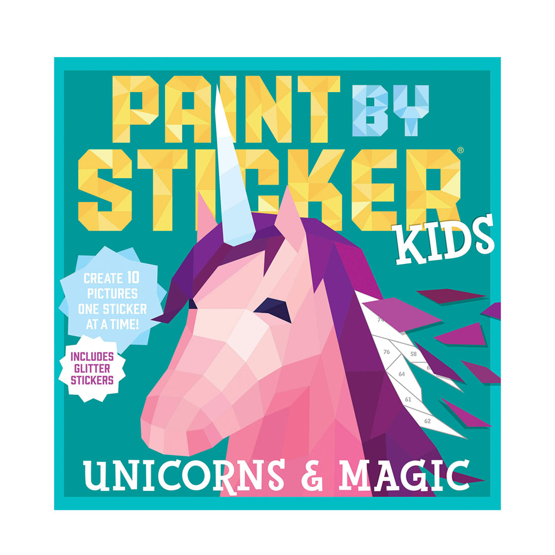 Paint by Sticker Kids: Unicorns & Magic: Create 10 Pictures One Sticker at a Time! Includes Glitter Stickers - Workman Publishing - The English Bookshop