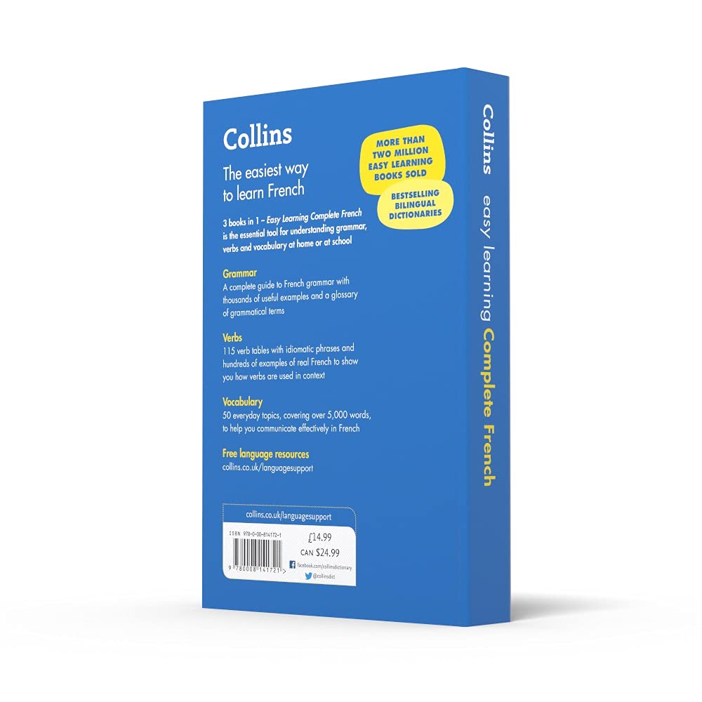 Easy Learning French Complete Grammar, Verbs And Vocabulary (3 Books In 1): Trusted Support For Learning (Collins Easy Learning) - The English Bookshop Kuwait