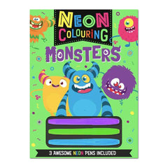 Neon Colouring: Monsters - Bookoli Ltd - The English Bookshop