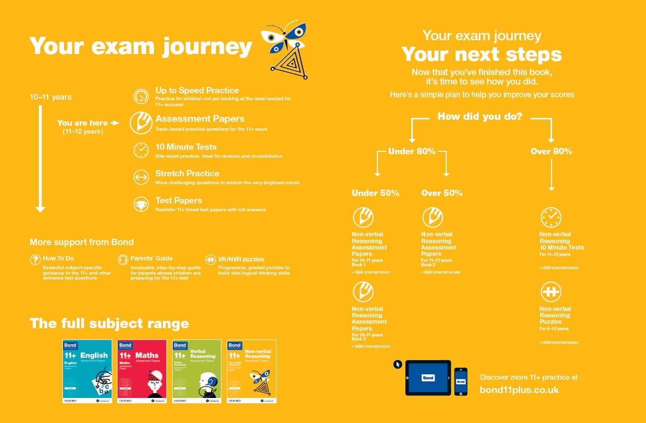 Bond 11+: Non-verbal Reasoning: Assessment Papers: 11-12 Years Book 1 - The English Bookshop Kuwait