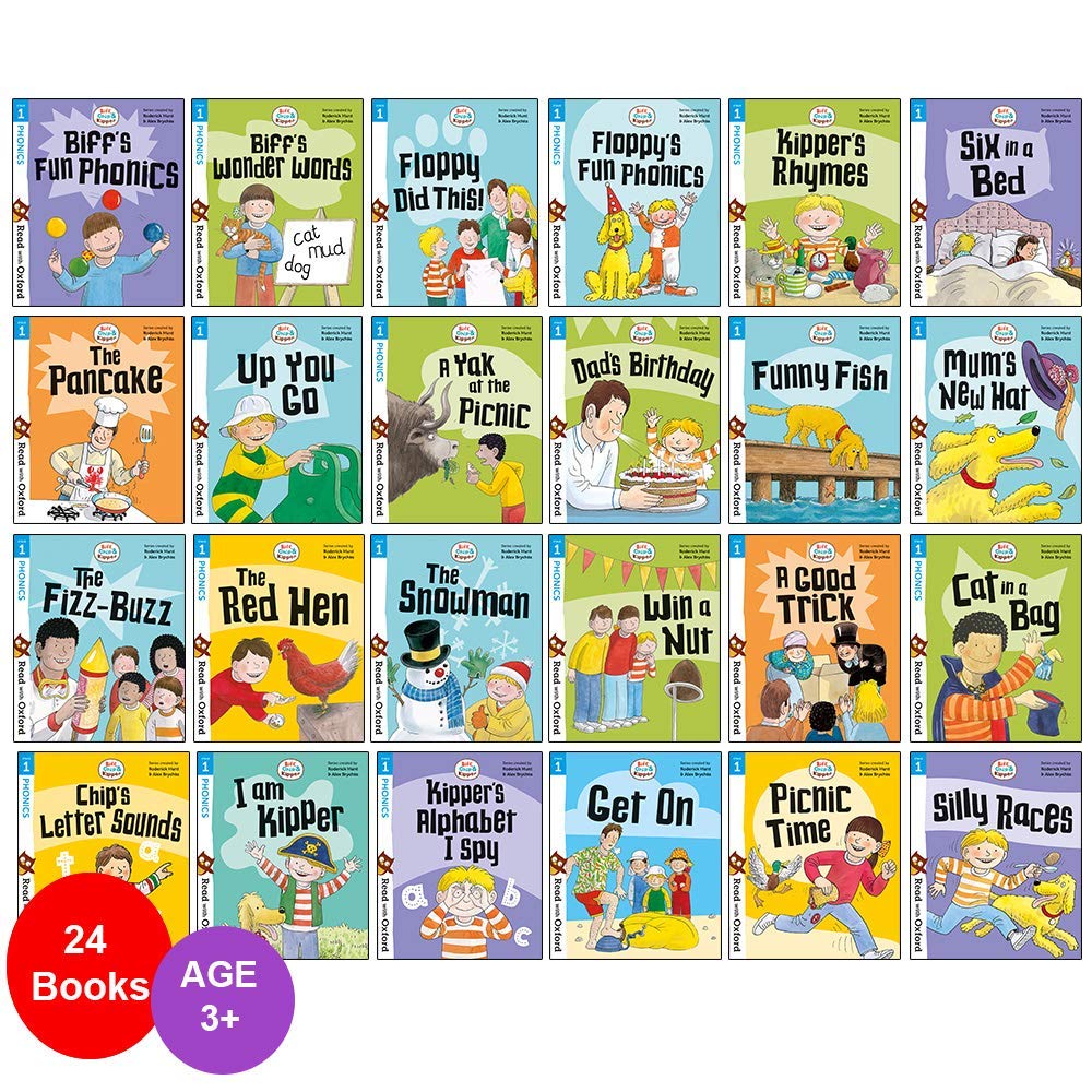 Biff, Chip and Kipper Stage 1 Read with Oxford: 3+: 24 Books Collection Set - Oxford University Press - The English Bookshop