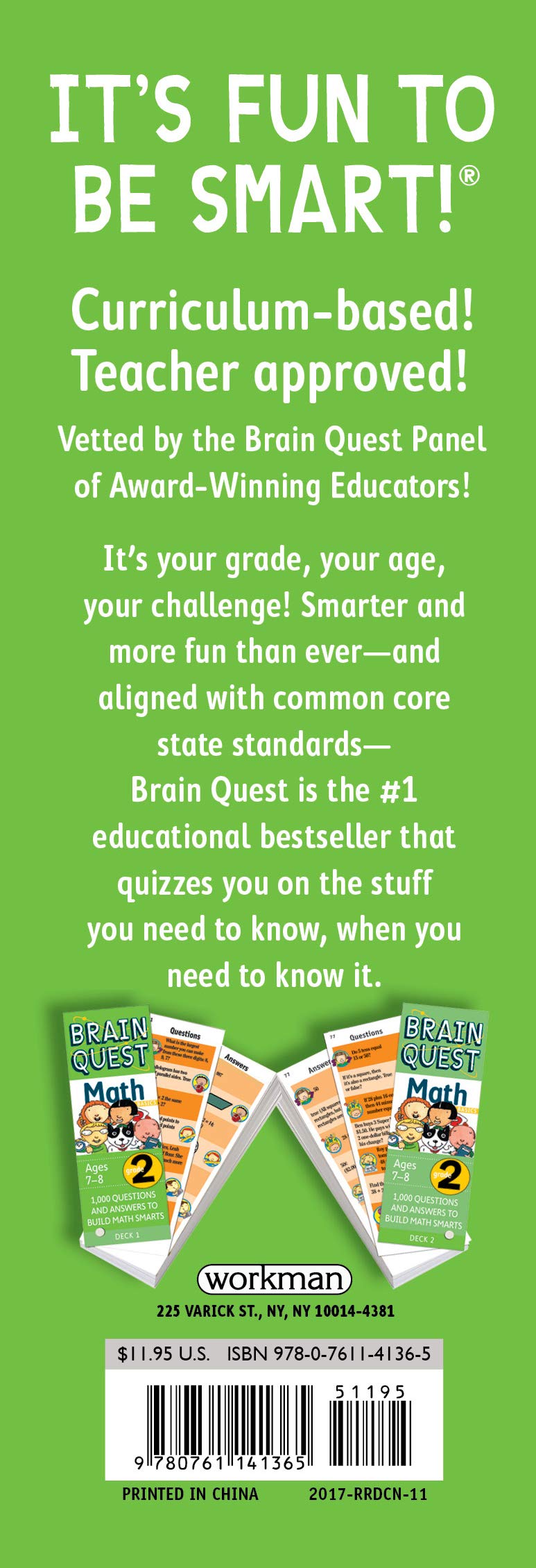 Brain Quest Grade 2 Math (Brain Quest Decks) - Workman Publishing - The English Bookshop