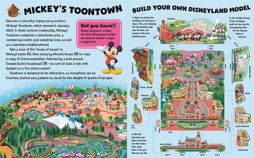 Disney: Build Your Own Disneyland Park (Press-Out 3D Model Activity Kit) - The English Bookshop Kuwait