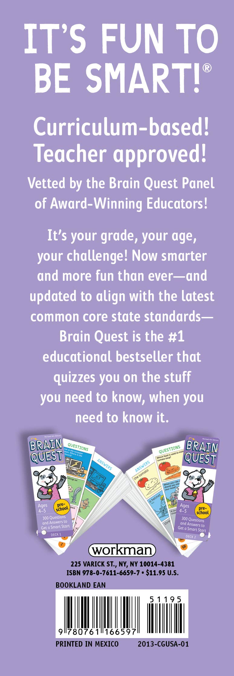Brain Quest Preschool, revised 4th edition: 300 Questions and Answers to Get a Smart Start (Brain Quest Decks) - Workman Publishing - The English Bookshop
