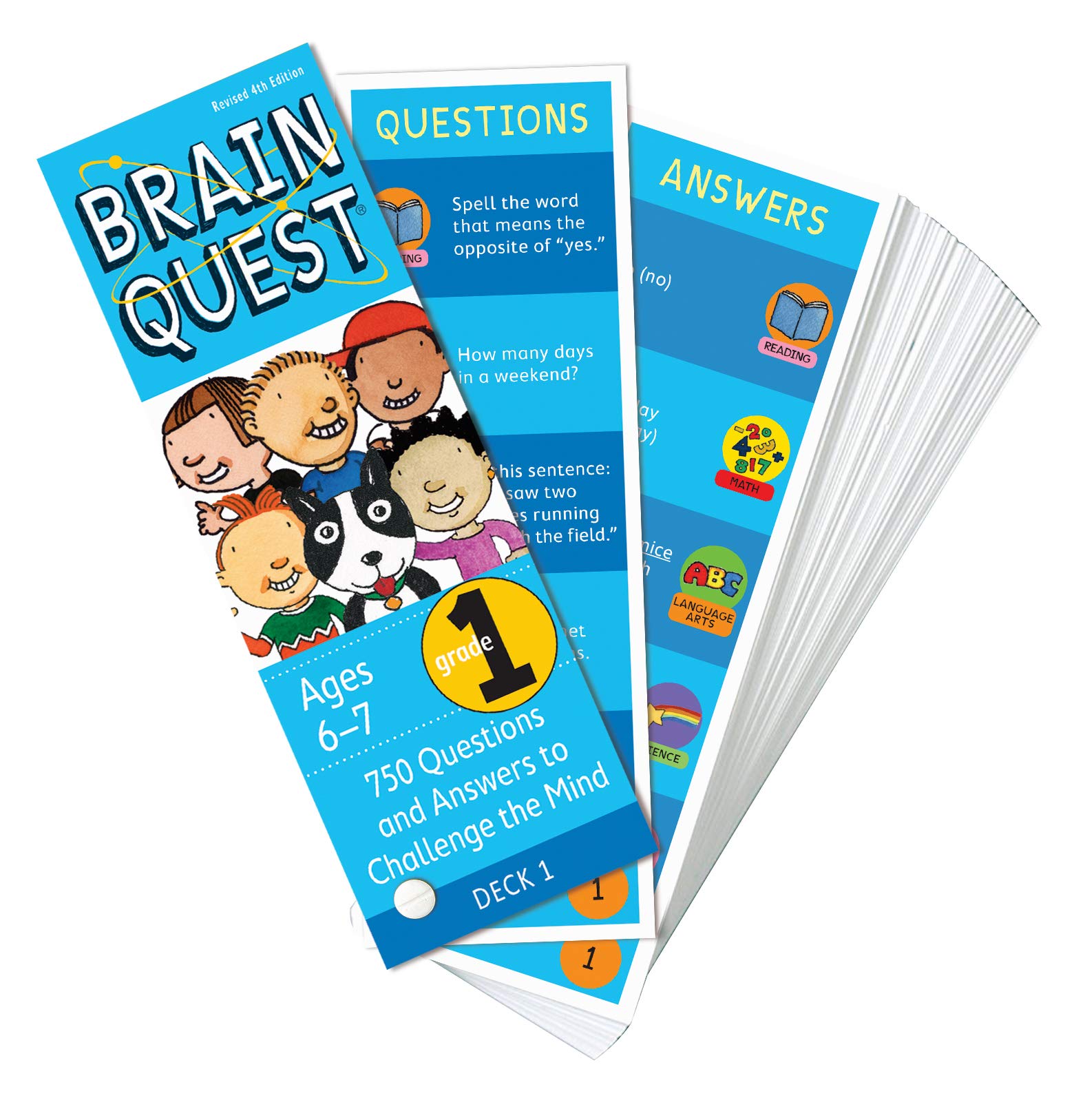 Brain Quest Grade 1, revised 4th edition: 750 Questions and Answers to Challenge the Mind (Brain Quest Decks) - Workman Publishing - The English Bookshop