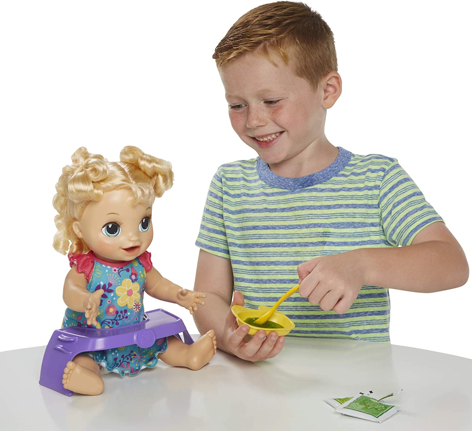 Baby Alive Happy Hungry Baby Blond Curly Hair Doll The English Bookshop