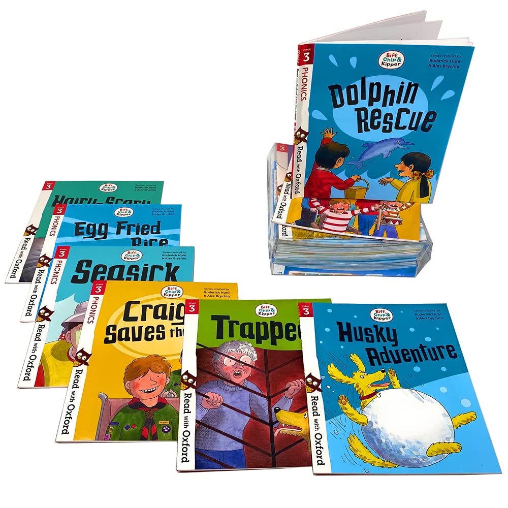 Biff Chip & Kipper Stage 3 Read With Oxford 16 Books Ages 5-7 16 Books Set - The English Bookshop Kuwait