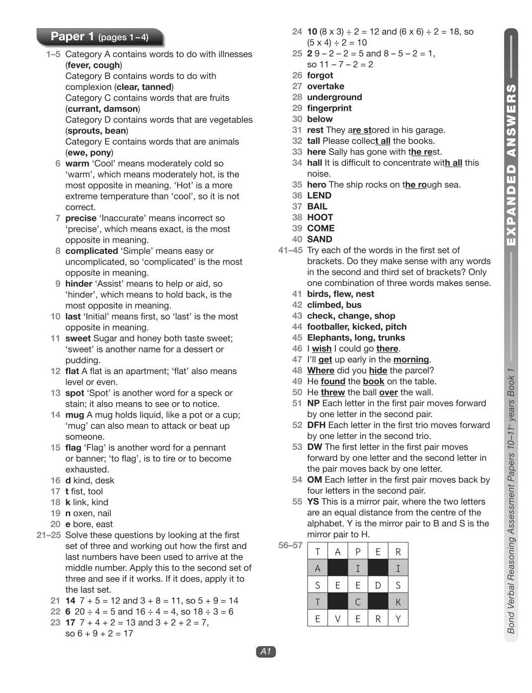 Bond 11+ Verbal Reasoning Assessment Papers 10-11 Years Book 1 - The English Bookshop Kuwait