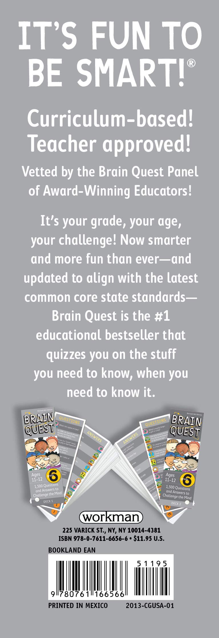 Brain Quest: Grade 6: 1,500 Questions and Answers to Challenge the Mind (Brain Quest Decks) - Workman Publishing - The English Bookshop