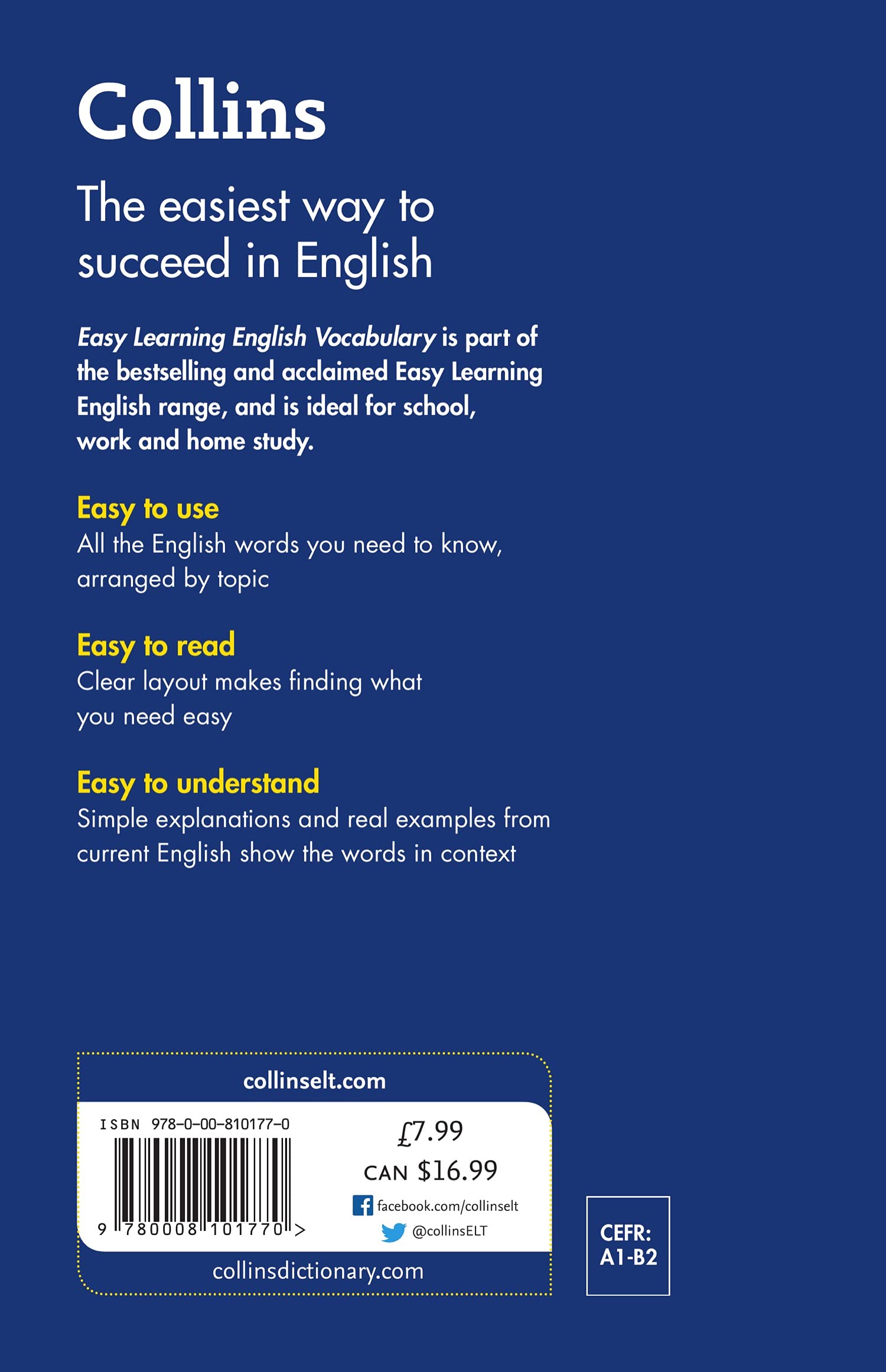 Collins Easy Learning English - Easy Learning English Vocabulary - The English Bookshop Kuwait