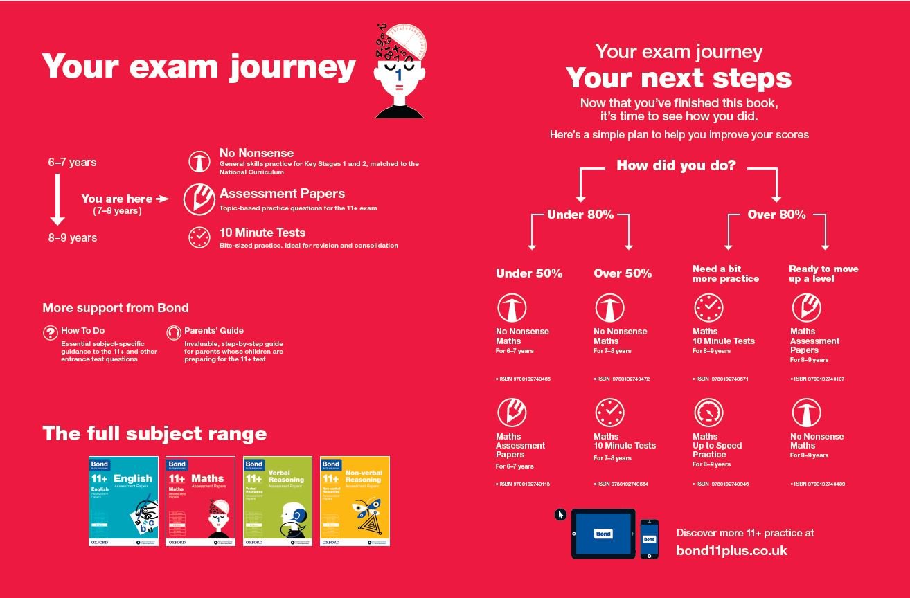 Bond 11 Maths Assessment Papers 7 8 Years The English Bookshop