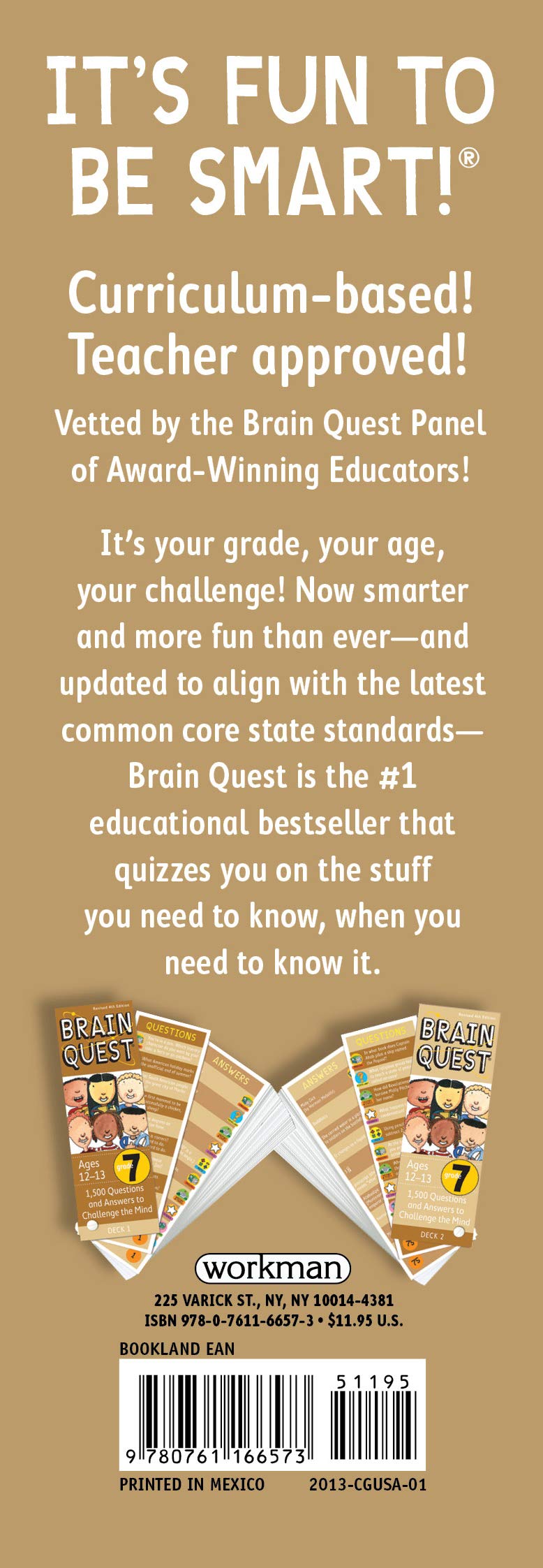 Brain Quest Grade 7, revised 4th edition: 1,500 Questions and Answers to Challenge the Mind (Brain Quest Decks) - Workman Publishing - The English Bookshop