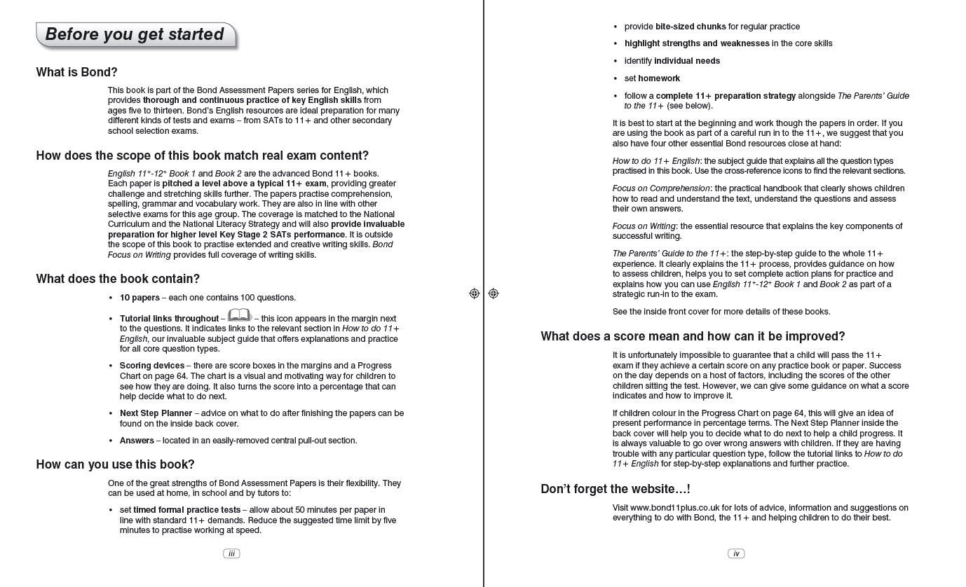 Bond 11+: English: Assessment Papers: 11-12 Years Book 1 - The English Bookshop Kuwait