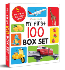 My First 100 Box Set: A Pack of Five Picture Books for Children (Animals, Words, Numbers, Food We Eat and Things That Move) - The English Bookshop Kuwait