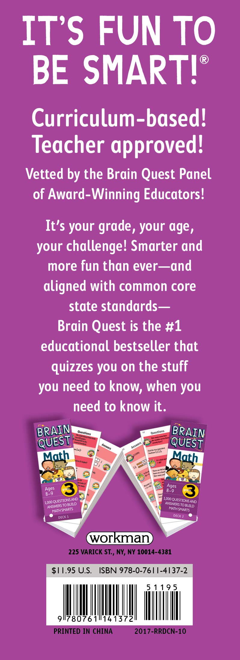 Brain Quest Grade 3 Math (Brain Quest Decks) - Workman Publishing - The English Bookshop