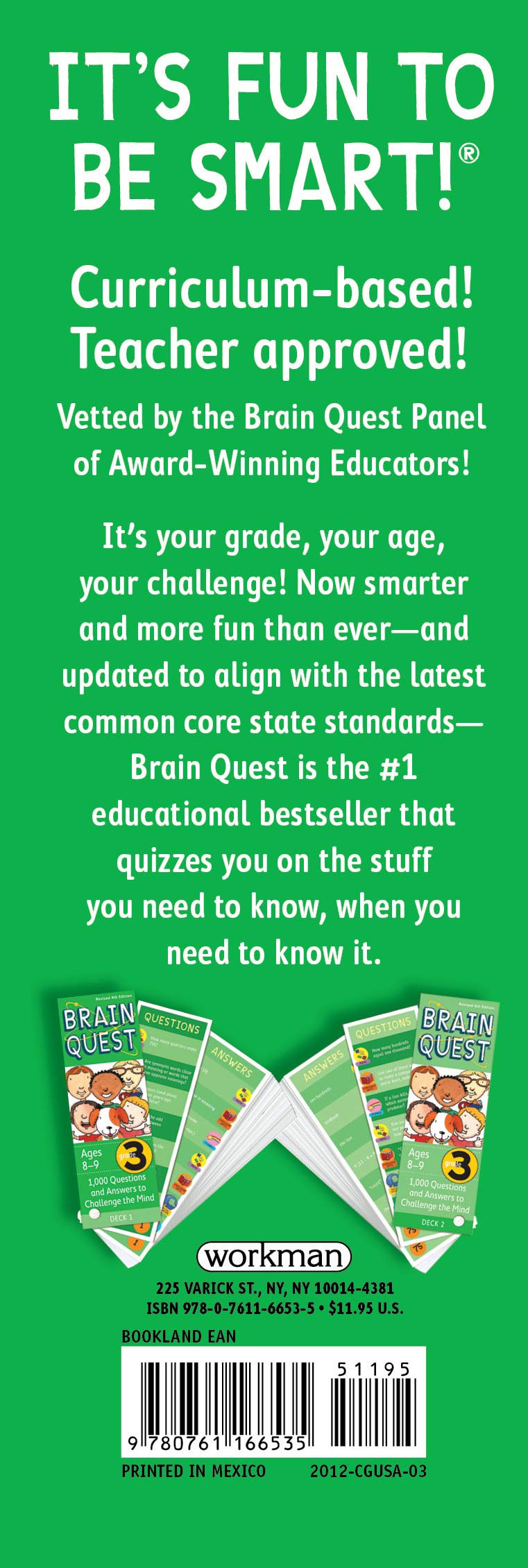 Brain Quest Grade 3, revised 4th edition: 1,000 Questions and Answers to Challenge the Mind (Brain Quest Decks) - Workman Publishing - The English Bookshop